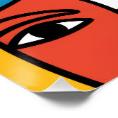 Abstract Faces Print, Vibrant Geometric Art Poster (Ecke)