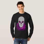 Abstract Fantasy Lacy Skull Goth Pink Eyes T-Shirt (Vorne ganz)