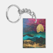 Abstract Fantasy Moonscape Two-sided Acrylic Schlüsselanhänger (Vorderseite links)