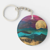 Abstract Fantasy Moonscape Two-sided Acrylic Schlüsselanhänger (Vorderseite)