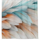 Abstract Feather Flow – Soft Elegance Duschvorhang (Vorderseite)