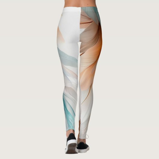Abstract Feather Flow – Soft Elegance Leggings (Rückseite)