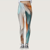 Abstract Feather Flow – Soft Elegance Leggings (Vorderseite)