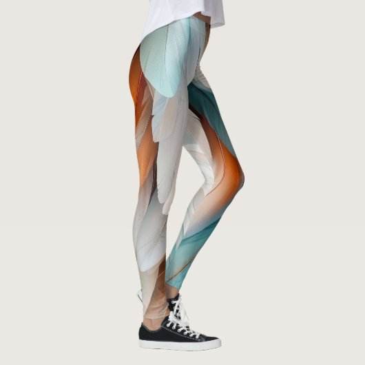 Abstract Feather Flow – Soft Elegance Leggings (Rechts)