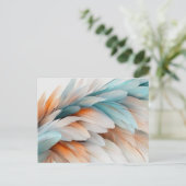 Abstract Feather Flow – Soft Elegance Postkarte (Stehend Vorderseite)