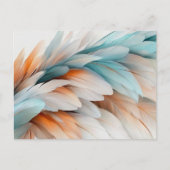 Abstract Feather Flow – Soft Elegance Postkarte (Vorderseite)