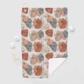 Abstract Feminine Face Pattern Golfhandtuch (Insitu)