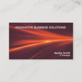 Abstract Fire Light Tech Business Computer  Visitenkarte (Vorderseite)