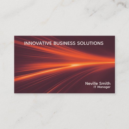 Abstract Fire Light Tech Business Computer  Visitenkarte (Vorderseite)