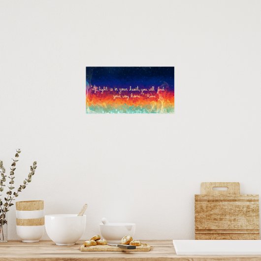 Abstract Flame Poster (Küche)