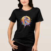 Abstract Floating Dancer Flowing Neon Clothes Tri-Blend Shirt (Vorderseite)