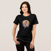 Abstract Floating Dancer Flowing Neon Clothes Tri-Blend Shirt (Vorderseite voll)