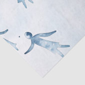 Abstract Floating Silhouettes Pattern Seidenpapier (Detail)