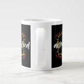 Abstract Floral Art Design | Modern Flower  Jumbo-Tasse (Rückseite)