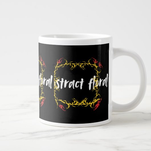 Abstract Floral Art Design | Modern Flower  Jumbo-Tasse (Rechts)