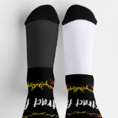 Abstract Floral Art Design | Modern Flower T-Shirt Socken (Oben)