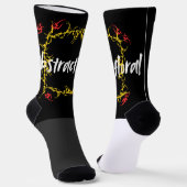 Abstract Floral Art Design | Modern Flower T-Shirt Socken (Gewinkelt)