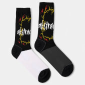 Abstract Floral Art Design | Modern Flower T-Shirt Socken (Rechts)