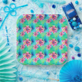 Abstract Floral Art Nouveau Watercolor Pappteller (Party)