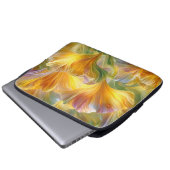 Abstract Floral Art with Yellow Petals Laptopschutzhülle (Vorne Knopf)