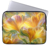 Abstract Floral Art with Yellow Petals Laptopschutzhülle (Vorderseite)
