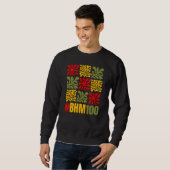 Abstract Floral BHM 100 Years Black History Month Sweatshirt (Vorne ganz)