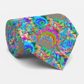 Abstract floral blue Sunflower Fields Forever Krawatte (Gerollt)