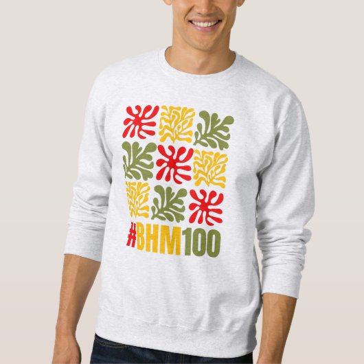 Abstract Floral Centenary Black History Month Sweatshirt (Vorderseite)