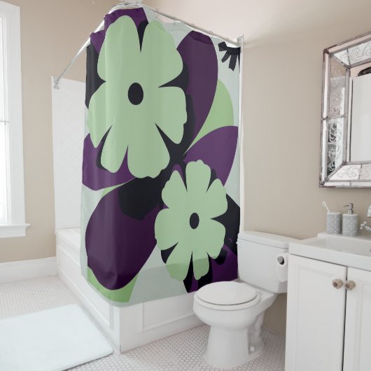 Abstract Floral Design Duschvorhang (Beispiel)