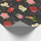Abstract Floral Doodle Geschenkpapier (Ecke)