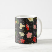 Abstract Floral Doodle Kaffeetasse (VorderseiteRechts)