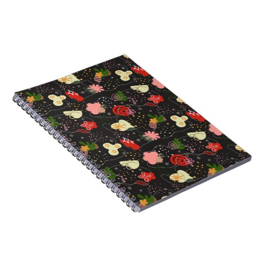 Abstract Floral Doodle Notizblock (Rechte Seite)