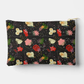 Abstract Floral Doodle Zubehörtasche (Rückseite)