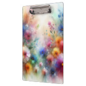 Abstract Floral in Watercolor Style Klemmbrett (Links)