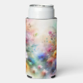 Abstract Floral in Watercolor Style Selters Dosenkühler (Seltzer Rückseite)