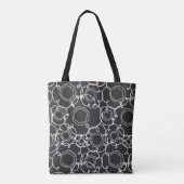 Abstract Floral Matrix (Charcoal) Fine Art Tasche (Rückseite)