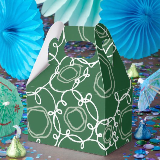 Abstract Floral Matrix (Dark Green) Fine Art Geschenkschachtel (Party)