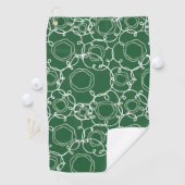 Abstract Floral Matrix (Dark Green) Fine Art Golfhandtuch (Insitu)