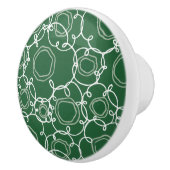 Abstract Floral Matrix (Dark Green) Fine Art Keramikknauf (Rechts)