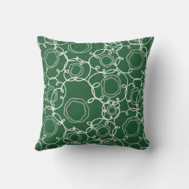 Abstract Floral Matrix (Dark Green) Fine Art Kissen