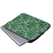 Abstract Floral Matrix (Dark Green) Fine Art Laptopschutzhülle (Vorne Knopf)