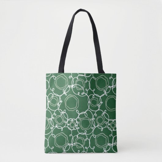 Abstract Floral Matrix (Dark Green) Fine Art Tasche (Vorderseite)