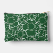 Abstract Floral Matrix (Dark Green) Fine Art Zubehörtasche (Rückseite)