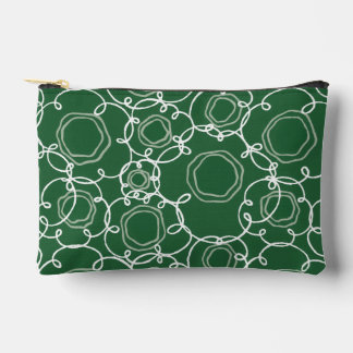 Abstract Floral Matrix (Dark Green) Fine Art Zubehörtasche
