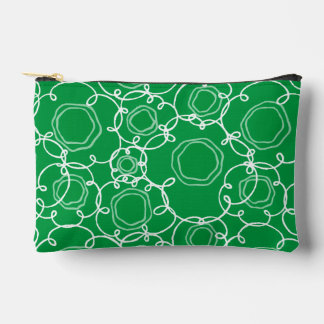 Abstract Floral Matrix (Green) Fine Art Zubehörtasche