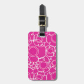Abstract Floral Matrix (Hot Pink) Fine Art Gepäckanhänger (Vorderseite vertikal)