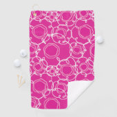 Abstract Floral Matrix (Hot Pink) Fine Art Golfhandtuch (Insitu)