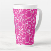 Abstract Floral Matrix (Hot Pink) Fine Art Milchtasse (Rechte Ecke)