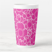 Abstract Floral Matrix (Hot Pink) Fine Art Milchtasse (Vorderseite)