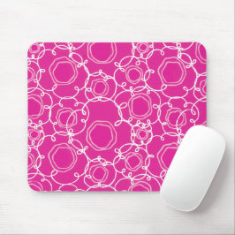 Abstract Floral Matrix (Hot Pink) Fine Art Mousepad